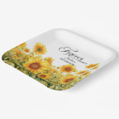 Assiettes En Carton Fleurs D'Eau Fleurs De Soleil Célébration De La Vi (Angulaire)