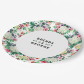 Assiettes En Carton Fleurs d'été colorées motif (Angle)