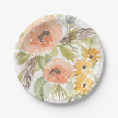 Assiettes En Carton Fleurs D'Été Fin I (Devant)