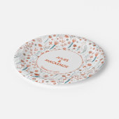 Assiettes En Carton Fleurs d'été scandinaves Boho Mariage (Angle)