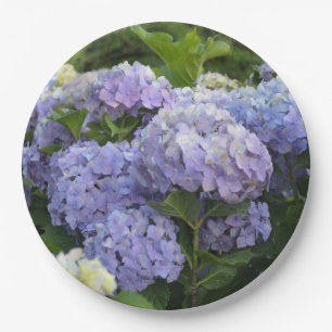 Assiettes En Carton Fleurs d'Hortensia Lavande & Lilas Hydrangea