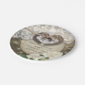 Assiettes En Carton Fleurs d'Hydrangea Wedding shower rustique (Angle)