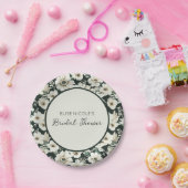 Assiettes En Carton Fleurs d'ivoire élégantes (Fête)