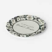 Assiettes En Carton Fleurs d'ivoire élégantes (Angle)