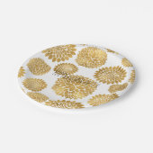 Assiettes En Carton Fleurs d'or chic (Angle)