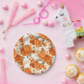 Assiettes En Carton Fleurs d'oranger bohème (Fête)