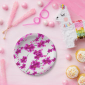 Assiettes En Carton Fleurs d'orchidées Élégant Mariage floral (Fête)