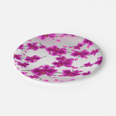 Assiettes En Carton Fleurs d'orchidées Élégant Mariage floral (Angle)