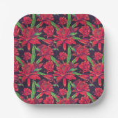 Assiettes En Carton Fleurs Et Colibris (Recto)