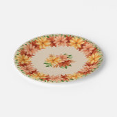 Assiettes En Carton Fleurs et feuilles d'automne (Angle)