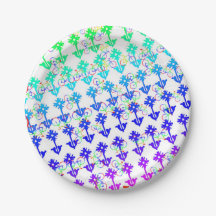 Fleurs et Vélos Thème Plaque papier