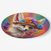 Assiettes En Carton Fleurs Fennec Fennec Fennec Imaginaire mignonnes (Angle)