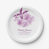 Assiettes En Carton Fleurs fleurie de printemps mauve mauve mauve nupt (Devant)