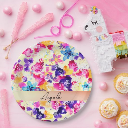 Assiettes En Carton Fleurs fleurs sauvages de chabby Meadow (Fête)