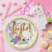 Assiettes En Carton Fleurs Folkart Avocado FIESTA personnalisées (Fête)