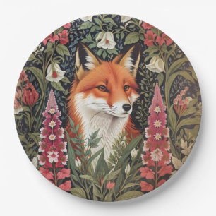 Assiettes En Carton Fleurs Fox et Foxglove William Morris Inspiré