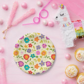 Assiettes En Carton fleurs gaies (Fête)