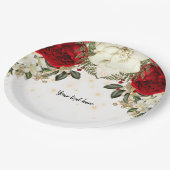 Assiettes En Carton Fleurs glam chic modernes pour toutes les occasion (Angle)