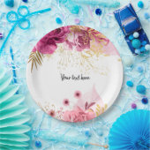 Assiettes En Carton Fleurs glam chic modernes pour toutes les occasion (Fête)