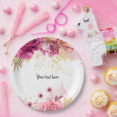 Assiettes En Carton Fleurs glam chic modernes pour toutes les occasion (Fête)