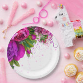 Assiettes En Carton Fleurs glam chic modernes pour toutes les occasion (Fête)