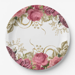 Assiettes En Carton Fleurs glam chic modernes pour toutes les occasion