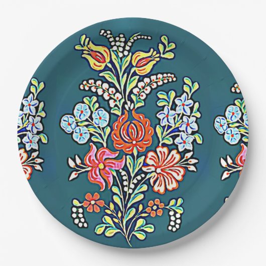 Assiettes En Carton Fleurs hongroises (Devant)