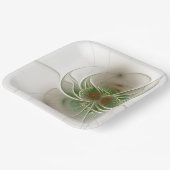 Assiettes En Carton Fleurs imaginaires fractales douces et tendres  (Angulaire)