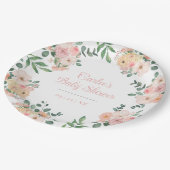 Assiettes En Carton Fleurs Jardin Boho Rose Vierge (Angle)