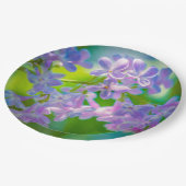 Assiettes En Carton Fleurs Lilac Violettes (Angle)