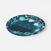 Assiettes En Carton Fleurs Lumineuses Nuit Jardin Mariage Réception (Angle)