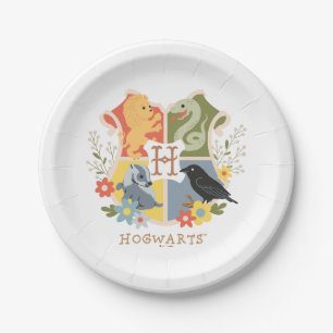 Assiettes En Carton Fleurs Magiques Blason HOGWARTS™