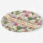 Assiettes En Carton Fleurs Magnolia et Hydrangea Sud (Angle)