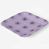 Assiettes En Carton Fleurs marguerites violettes pois botanique lilas  (Angulaire)