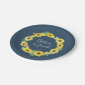 Assiettes En Carton Fleurs | Mariage de couronne de tournesol (Angle)