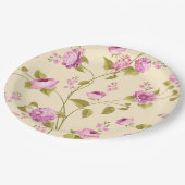 Assiettes En Carton Fleurs Motif 16 (Angle)