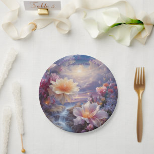 Assiettes En Carton Fleurs mystiques du royaume surnaturel