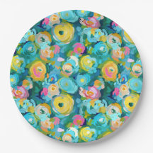 Fleurs peintes Art Coloré Été Floral Amusant