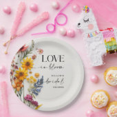 Assiettes En Carton Fleurs Pressées Fête de Mariage Bohème Fleurs Sauv (Fête)