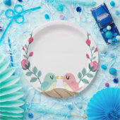 Assiettes En Carton Fleurs printanières inséparables (Fête)