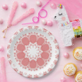 Assiettes En Carton Fleurs roses (Fête)