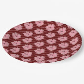 Assiettes En Carton Fleurs Roses Et Plaques Papier (Angle)