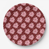 Assiettes En Carton Fleurs Roses Et Plaques Papier (Devant)