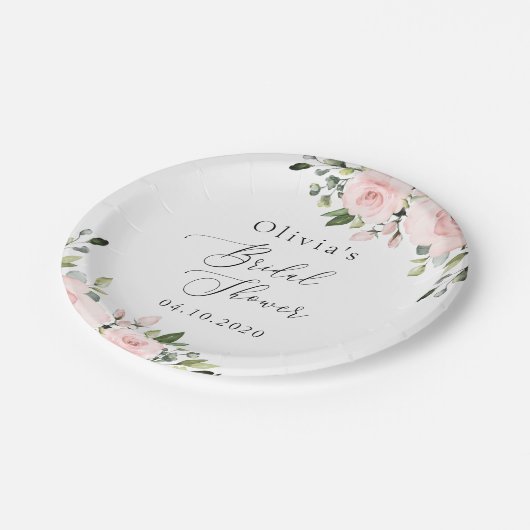 Assiettes En Carton Fleurs Rouges, Fleurs Roses, Boho, Fête des mariée (Angle)