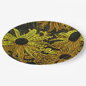 ASSIETTES EN CARTON FLEURS RUDBECKIA (Angle)