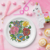 Assiettes En Carton Fleurs rustiques hongroises (Fête)