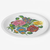 Assiettes En Carton Fleurs rustiques hongroises (Angle)