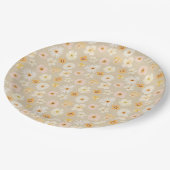 Assiettes En Carton Fleurs Rustiques Pressées (Angle)