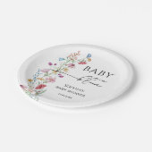 Assiettes En Carton Fleurs sauvages dans le Baby shower Bloom (Angle)