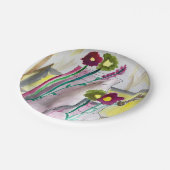 Assiettes En Carton Fleurs sauvages dans le vase art abstrait (Angle)